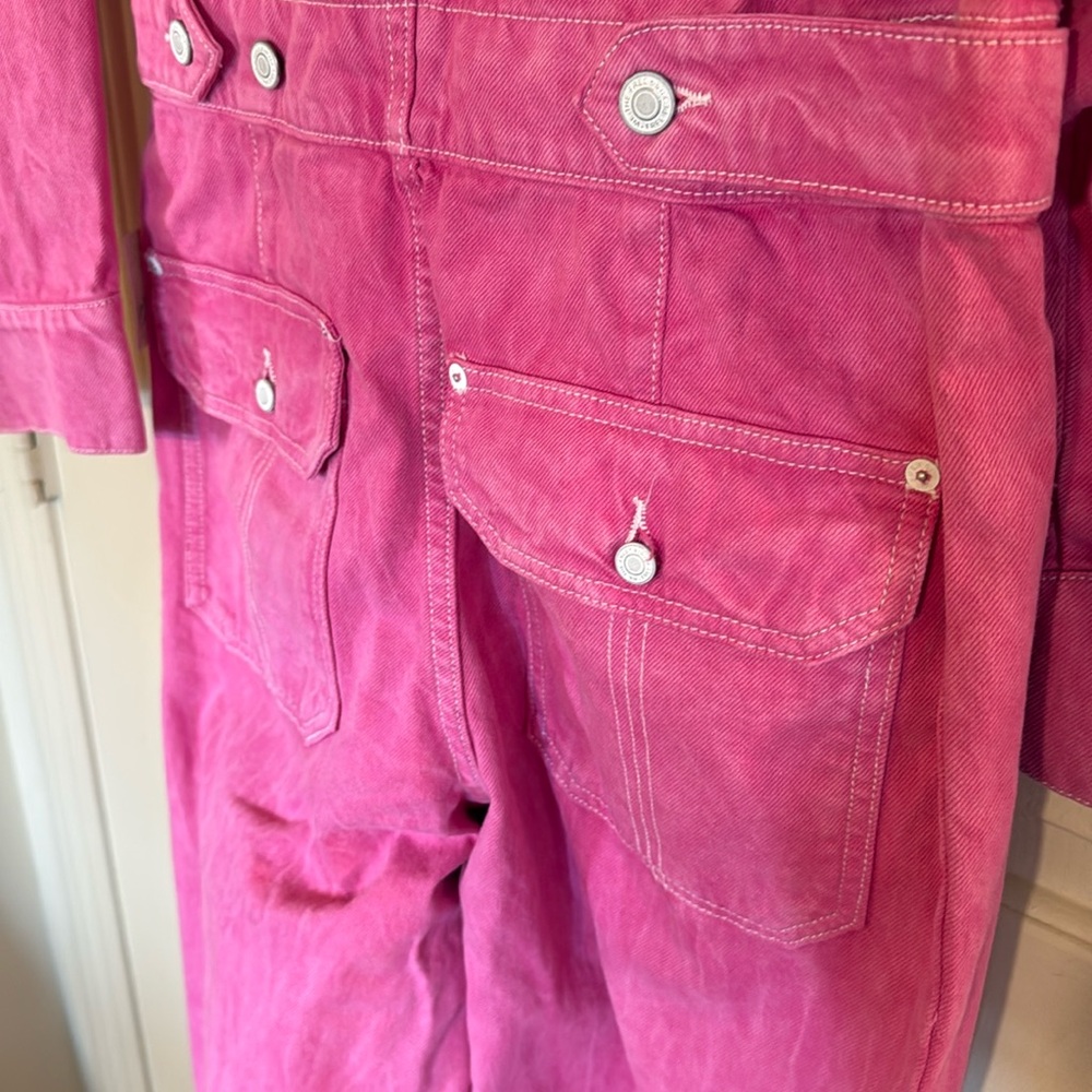 Free People Hot Pink Utility Jumpsuit - Picture 12 of 16